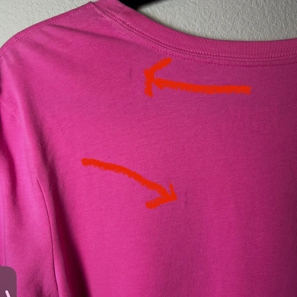 Nike Cropped Dri Fit Long Sleeve Large Pink Scissor Cut Athleisure Top Athletic
